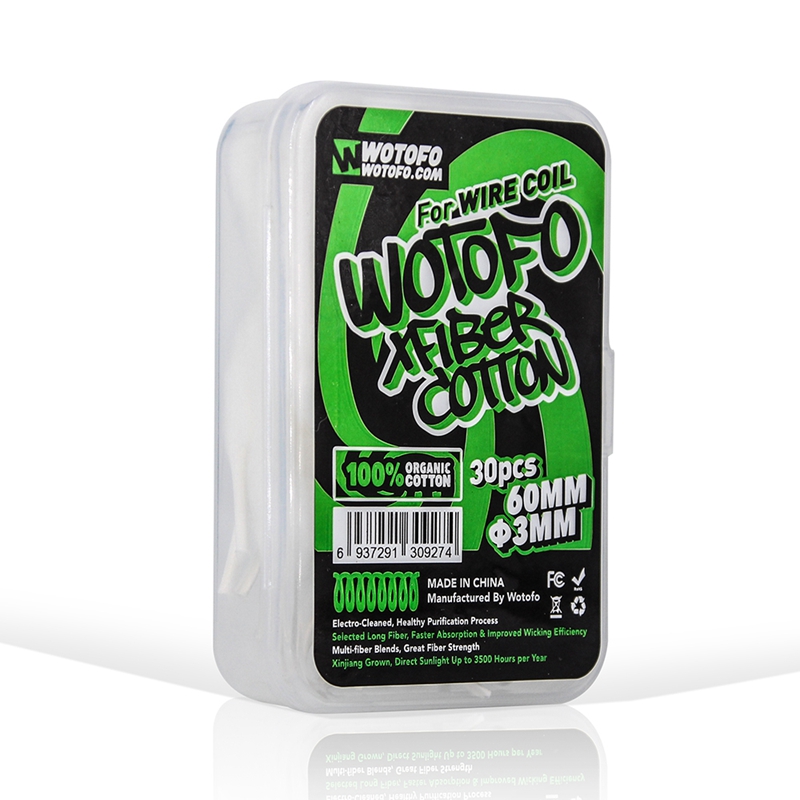 

Original Wotofo Xfiber Profile Cotton 30pcs 3mm 10pcs 5mm 6mm Agelted Organic Mesh Coil Cotton For Wotofo Profile RDA Unity RTA RDTA Vape DHL