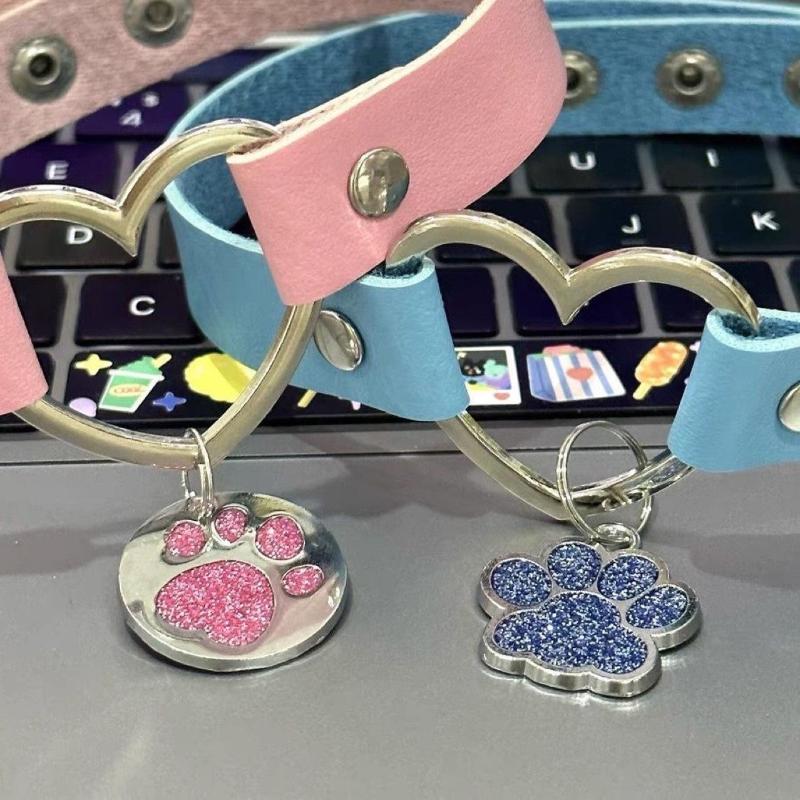 

Choker Y2k Aesthetic Hollow Love Heart Footprints Leather Necklace For Women Sweet Cute Lolita Girly Harajuku Fashion Jewelry