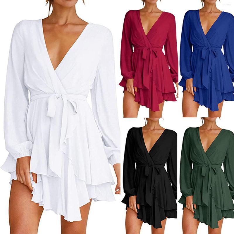 

Casual Dresses Women' Elegant Dress Retro Solid Lace Up Cocktail Evening Party Waist Strap Plain Woman, Black