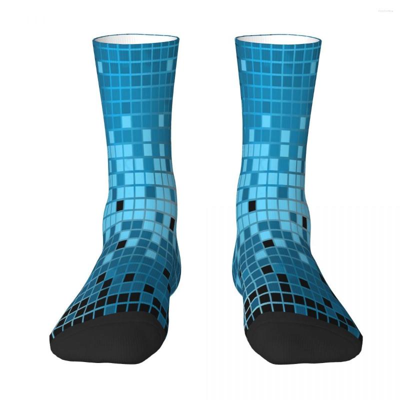 

Men's Socks Mosaic Sock Men Women Polyester Stockings Customizable Funny, White