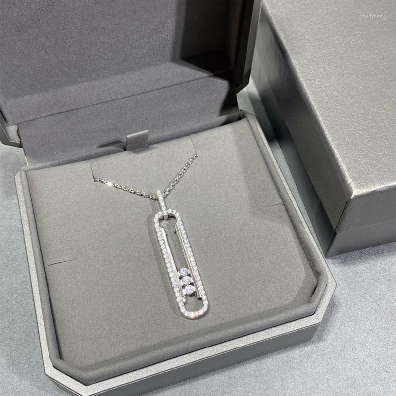 

Chains Classic S925 Sterling Silver Necklace Diamond Accessories European And American Fashion Simple Exquisite Gift
