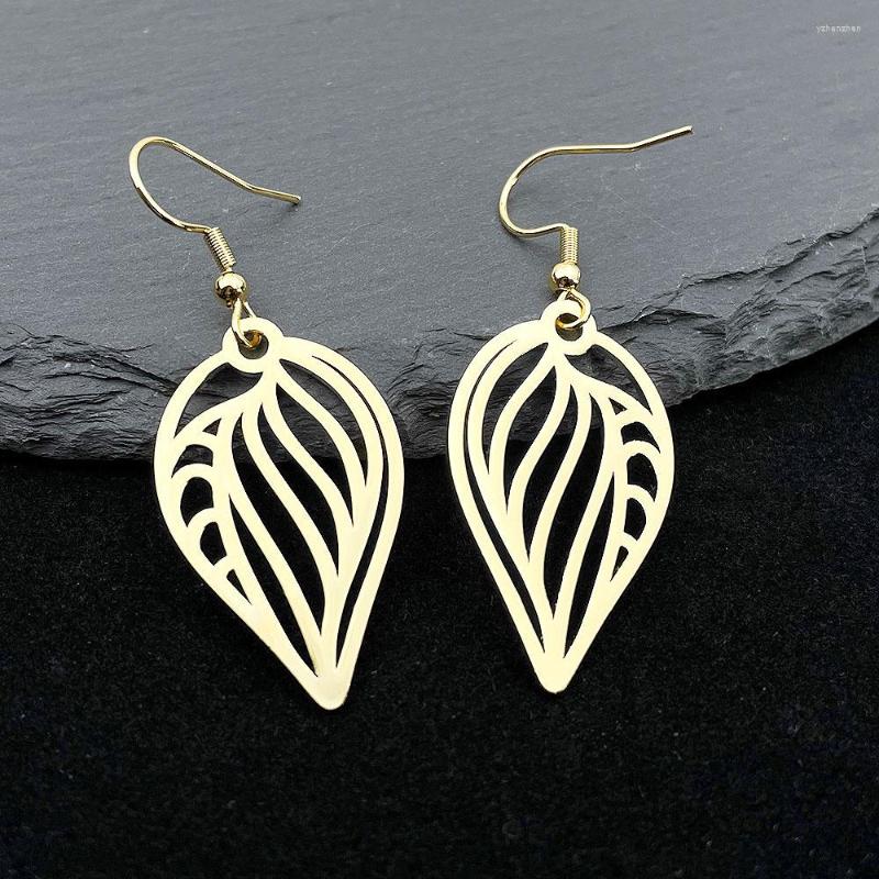 

Dangle Earrings 1 Pair Gold Silver Color Women Earring Geometric Irregular Stainless Steel Jewelry For Ear Hoop
