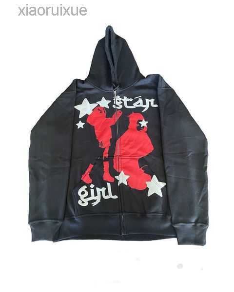 

High Quality Spider Print Zip Oversized Hoodie Men Punk Sport Loose Coat Harajuku Gothic Streetwear Long Sleeve Korean Fashion 220819 10VJYV