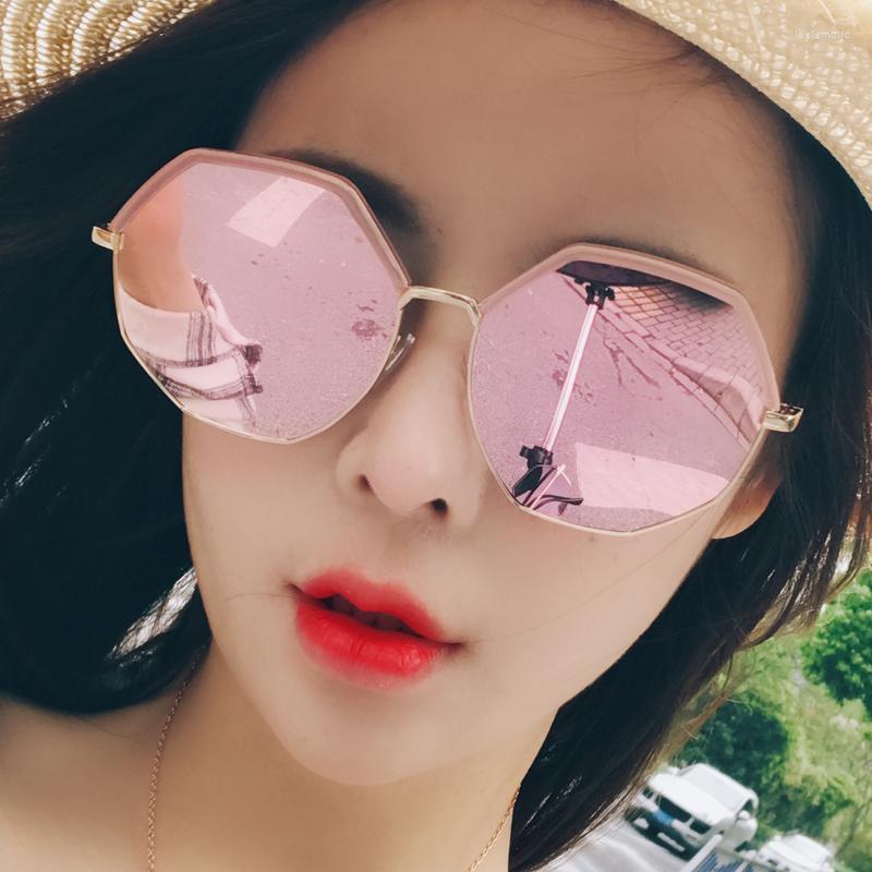 

Sunglasses Fashion Polygonal Polarized For Women Retro Style Big Frame Anti-UV400