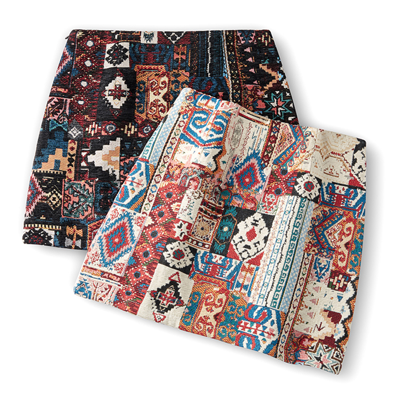 

Skirts summer Retro Embroidered A line boho short skirt women high waisted mini checkered skirt miniskirt C286 230413, White