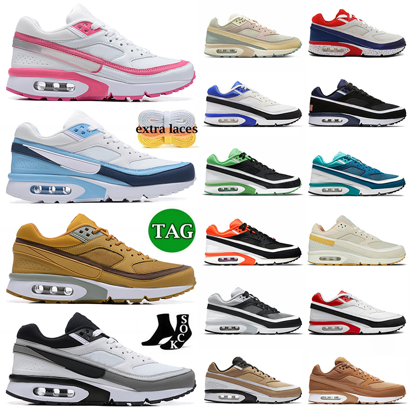 

Classic Airmaxs BW Running Shoes OG Sneakers For Men Women Pink Blue Flax Lyon Grey Light Yellow Neutral Grey Black Marina Vachetta Tan Trainers Outdoor Jogging 36-46, C18 grey blue 40-45