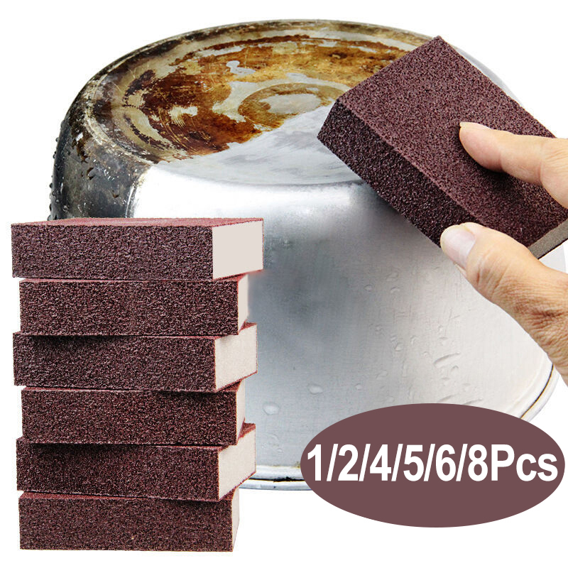 

Sponges & Scouring Pads 10Pcs Magic Sponge Eraser Carborundum Removing Rust Cleaning Brush Descaling Clean Rub for Cooktop Pot Kitchen Sponge