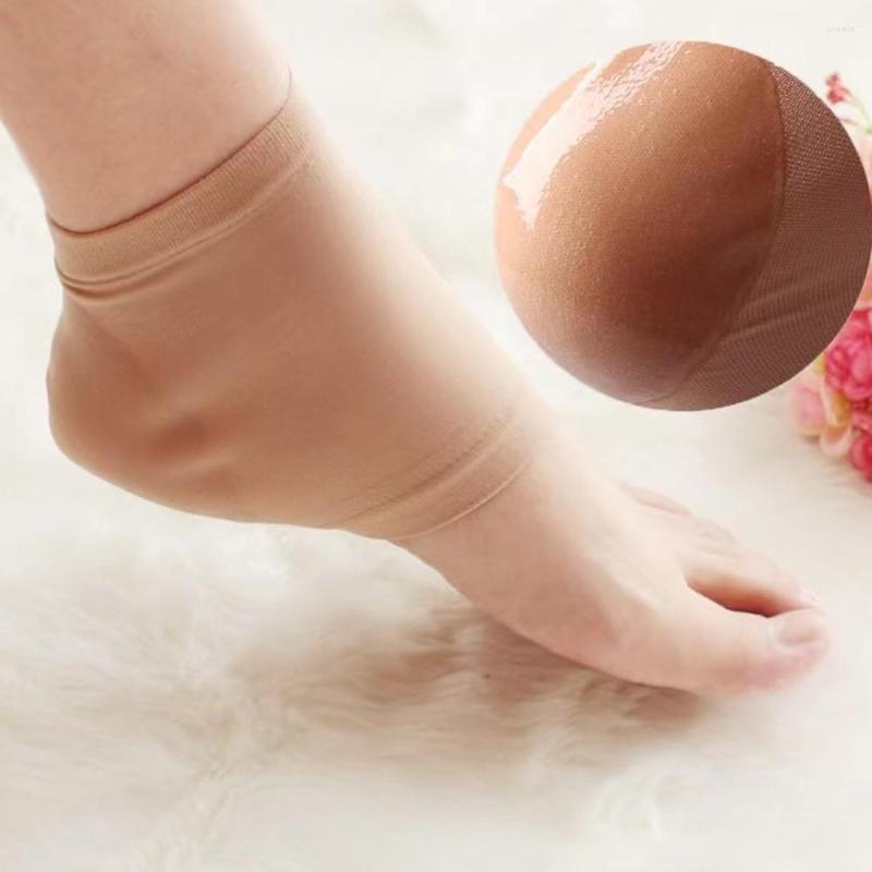 

Women Socks Silicone Cotton Peds Anti Cracking Liner Heel Soft Elastic Silicon Moisturizing Foot Skin Care Protection