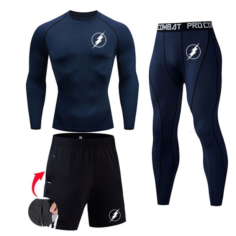 

Men's Tracksuits Compression Sportswear Men Running Sports Tights Gym t-shirt Long shirt Tracksuit rash guard male Jogging Workout Clothes 230412