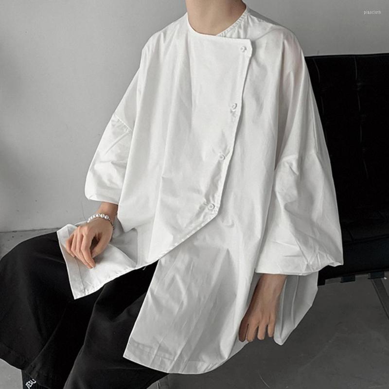 

Men's Casual Shirts Trendy Men Summer Top Hip Hop Street Dancer Pullover Fall Spring Round Neck T-shirt Clothes, Black