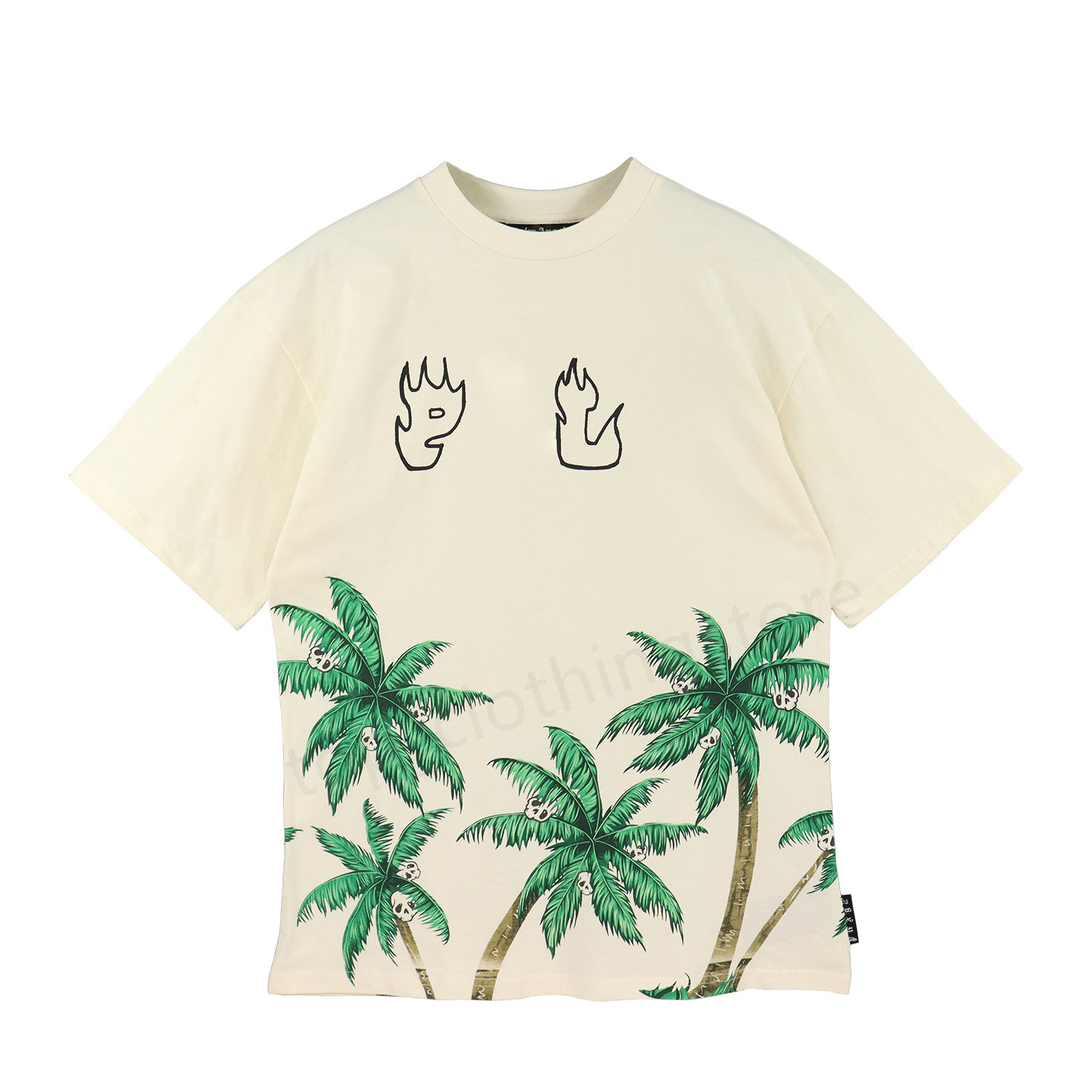 

mens women t shirts shorts designer palms tracksuit summer fashion brand angle leisure loose crew neck cottons print luxurys tops clothing size s-xl 49