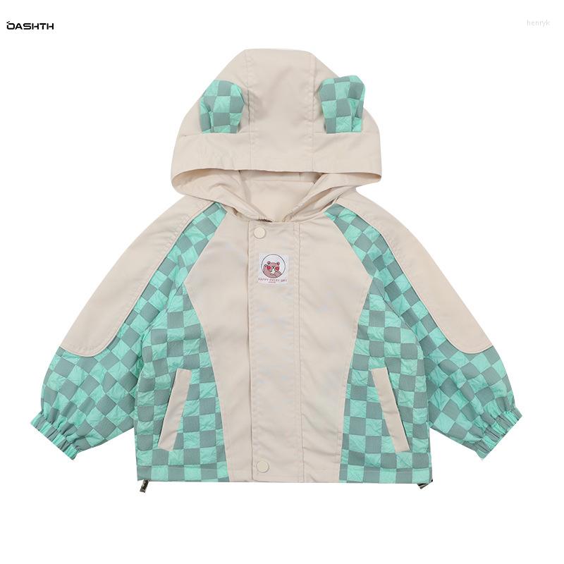 

Coat OASHTH Girls' Spring And Autumn Children's Fashionable Windbreaker Baby Casual Jacket Top, Beige