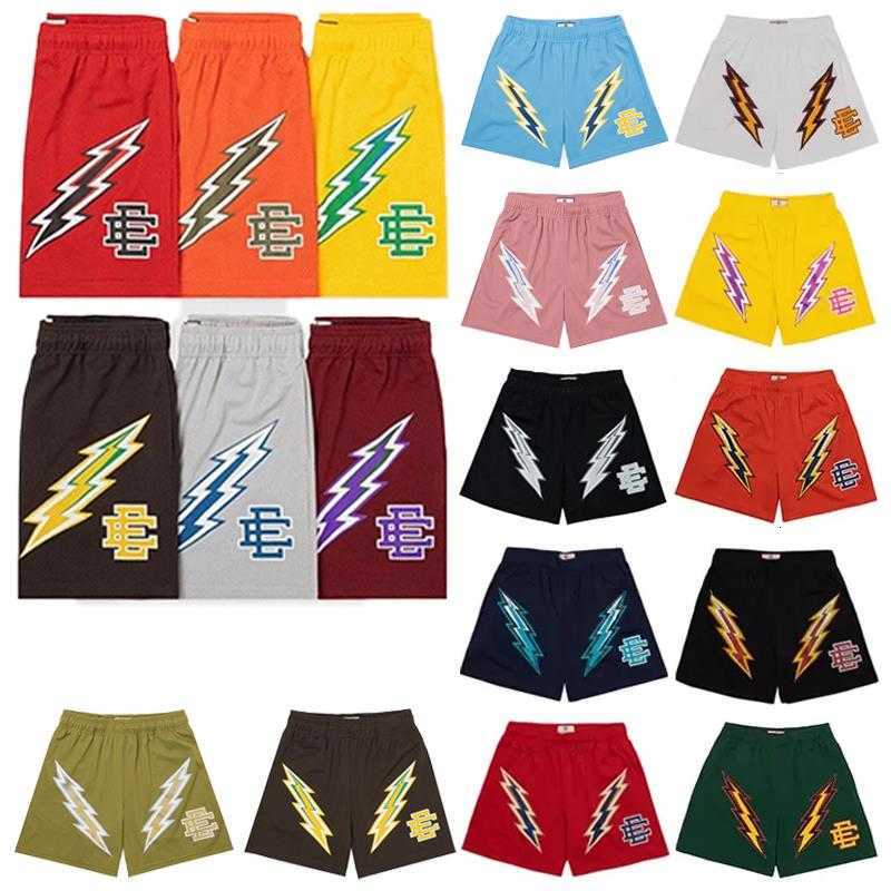 

Shorts Beach trousers Designer mens ee shorts Eric Emanuel Fitness Sports Lightning printed shorts Color women Summer Fitness Workout Casual Basketball Pants size, 015