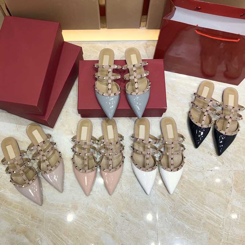 

Pointed Willow Nail Wrapped Half Slippers for Women 2023 Summer New Versatile Fashion Flat Bottom Outerwear Lazy Muller Shoes