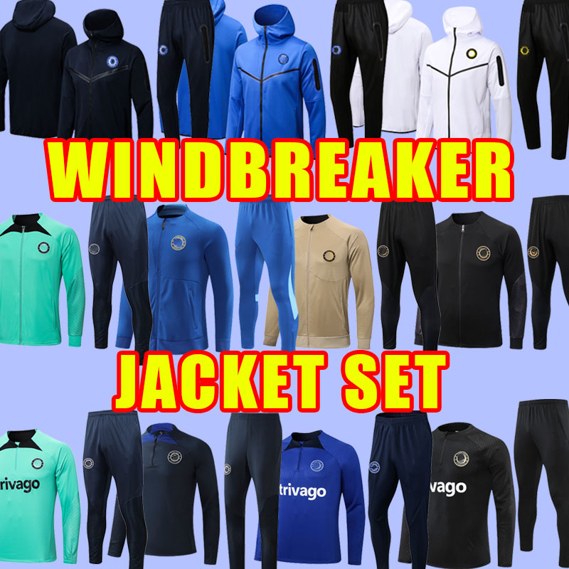 

Soccer Tracksuit Hoodies Windbreaker Jacket 22 23 CFC PULISIC MOUNT HAVERTZ STERLING JORGINHO 2022 2023 men KOULIBALY KANTE Mendy T. SILVA CUCURELLA training, As shown