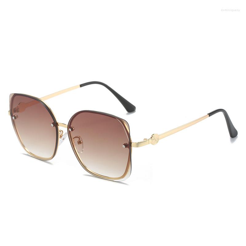 

Sunglasses Fashion Rimless Square For Women 2023 Brand Designer Sun Glasses Vintage Shades Female Pink Eyewear Gafas De Sol