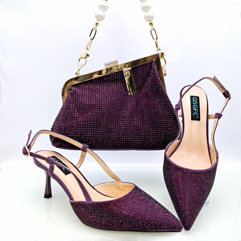 

Dress Shoes Doershow Nice African And Bag Matching Set With Wine Selling Women Italian For Wedding HDA1-17, Multi
