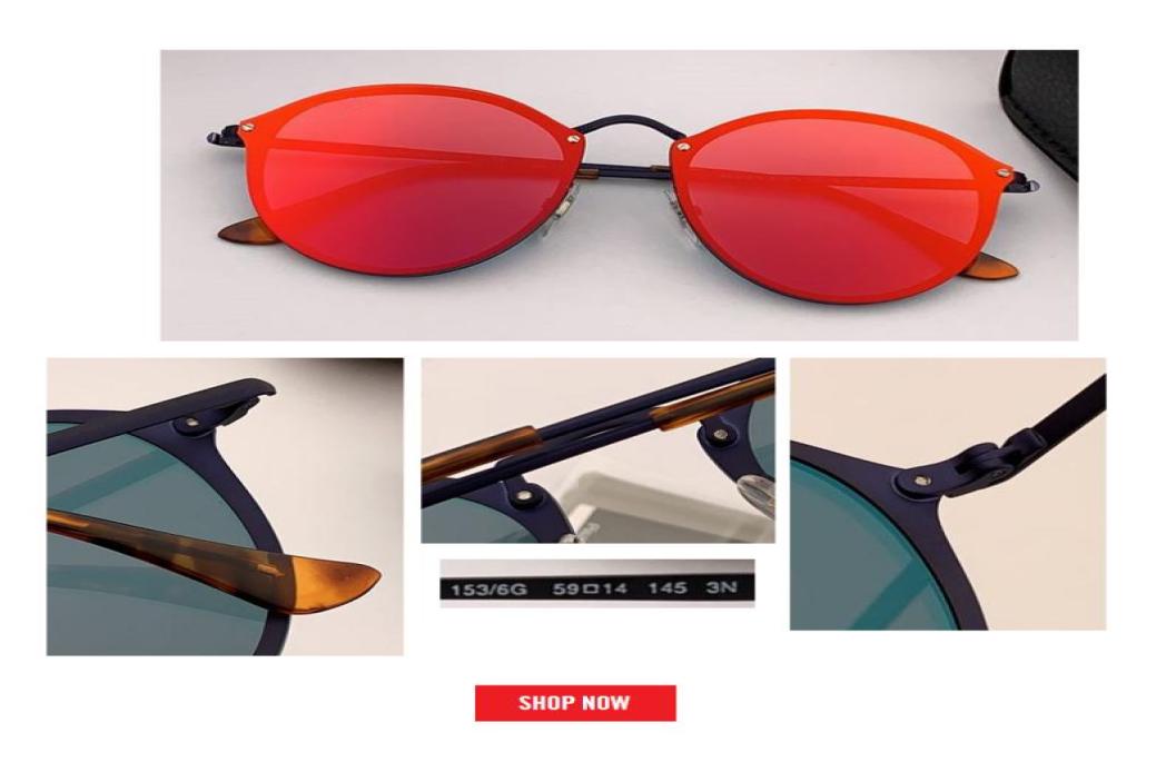 

New Fashion Trend BLAZE ROUND Style Sunglasses Vintage Retro Brand Design Color Mirror Sun Glasses Women Oculos De Sol flash lens 1706918