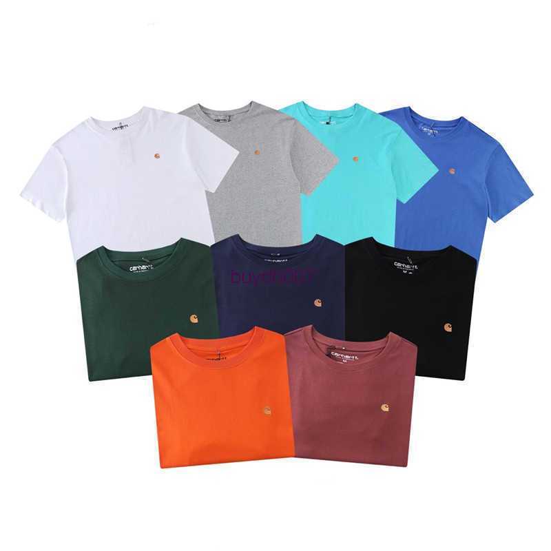 

2023 Men's and Women's Fashion t Shirt Tooling High Street Brand Carhart Trend Spring/summer New Classic Collection Gold Label Embroidery Short Sleeve Couple Ins U8ot, Navy blue