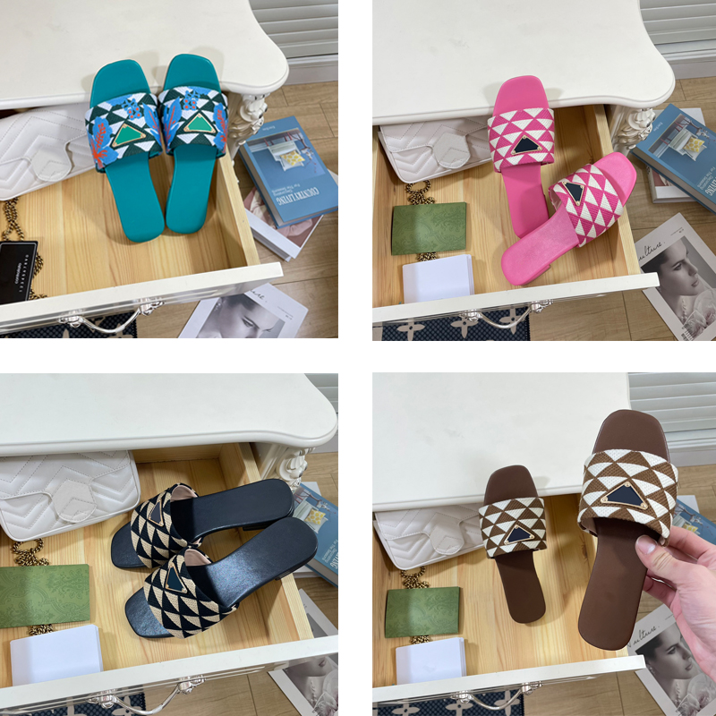 

embroidered sandals in Slippers Top Quality luxuries designer Men's Women's Slippers Sandals Shoes Slide Summer Fashion Wide Flat Flip Flops With Box 35-42