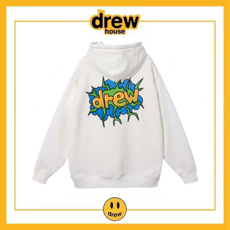 

DrewHouse Letter Smiling Face Fashion Brand High Street Loose Couple FOG Plush Hooded Sweater Men's Hoodies, Shipping fee
