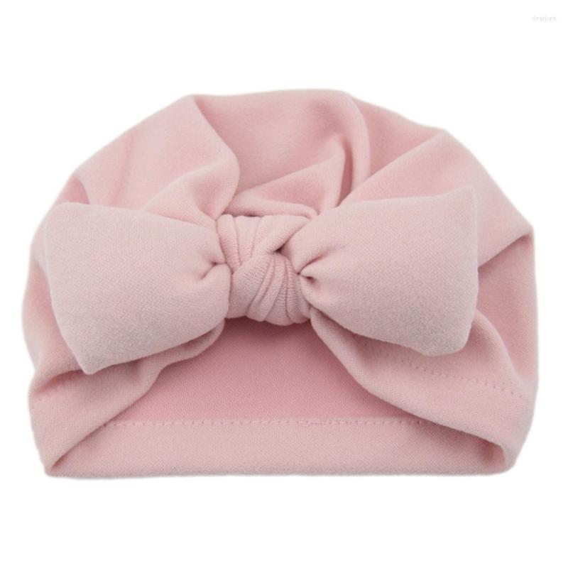 

Hats For Baby Girl Beanie Solid Bow Headband Infant Turban Born Head Accessories Winter Hat Warm Bonnet Caps Mother Kids