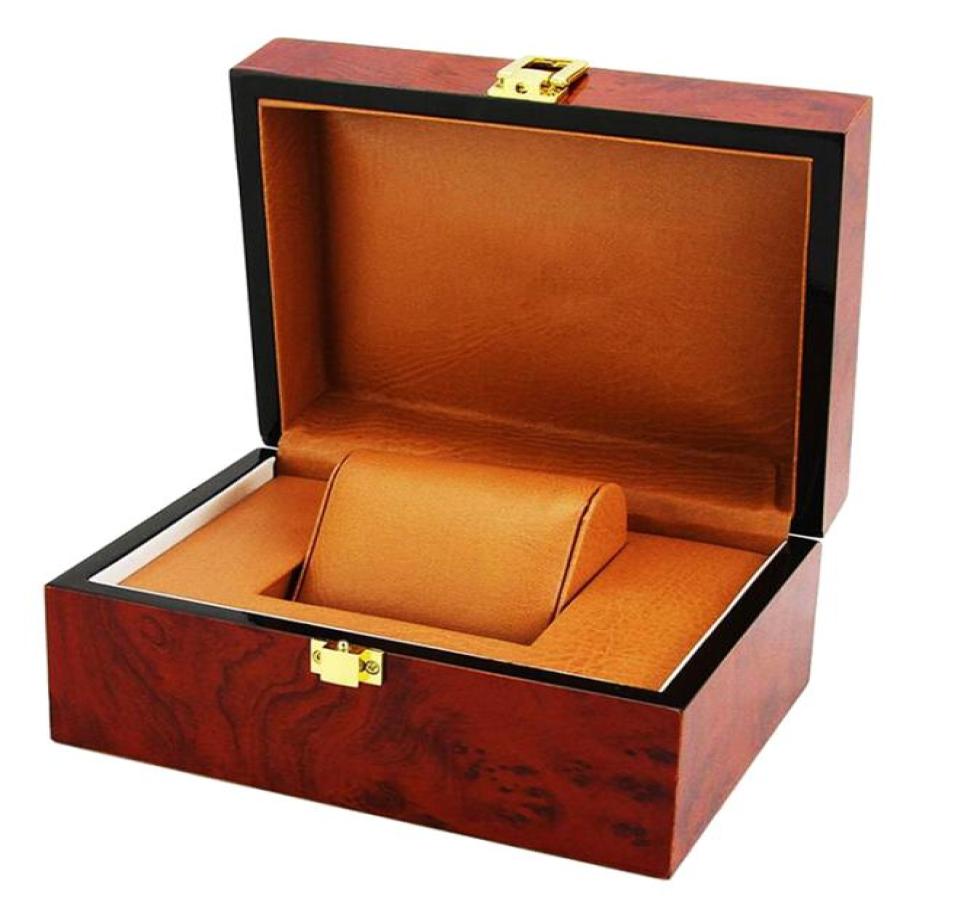 

Luxury Cushion Interior Wooden Lock Clasp Solid Metal Jewelry Watch Storage Display Box Showcase Mens Gift8684115