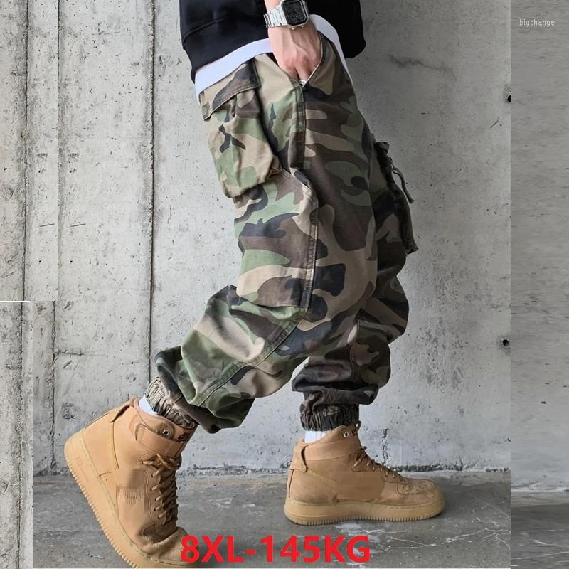 

Men's Pants Spring Summer Autumn Men Cargo Tactics Pockets Camouflage Plus Size 8XL High Street Military Wide Leg Out Door, Green