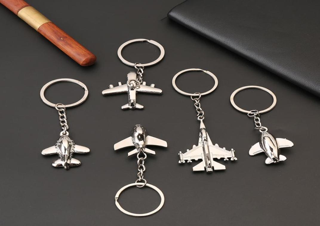 

Keychains For Men Car Bag KeyRing Air Plane Model Fighter Toy Model Fighter Aircrafe Travel Fashion Gift7417223