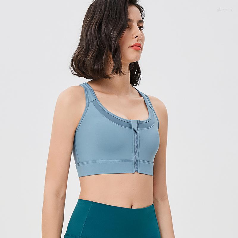 

Yoga Outfit Solid Color Sexy Fashion Sports Bras Breathable Wirefree Padded Push Up Top Fitness Gym Workout Bra, Blue