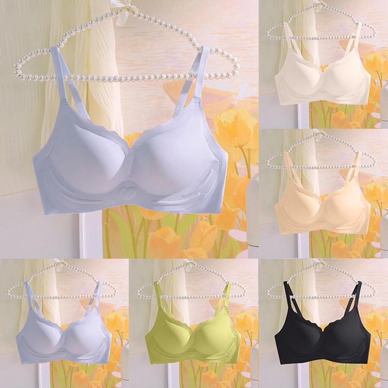 

Bras Cotton Non Steel Ring Seamless Push Up Bra Women Underwear Comfort Lingerie Bralette Brassiere Tube Top, Black