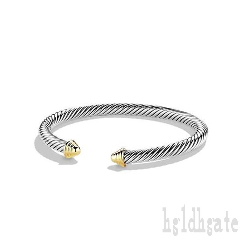 

Cable bracelet buckles love bangle golden color wires cable dy open handmade chic cable twisted mother s day punk Bracelets Designer for Women ZB026 F23