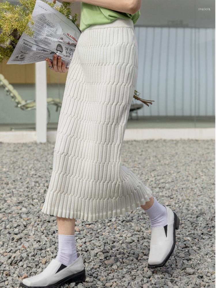 

Skirts 2023 Elegant Women's Green Straight Knitted Womens High Waist Autumn Casual Slim Strech Long Skirt Women, Black