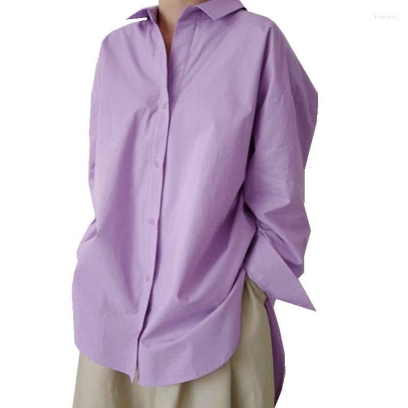 

Women's Blouses 5XL Plus Size 2023 Autumn Women Solid Loose Shirts Long Sleeve Turn-down Collar Irregular Oversize Blouse Casual Blusas Top, Black