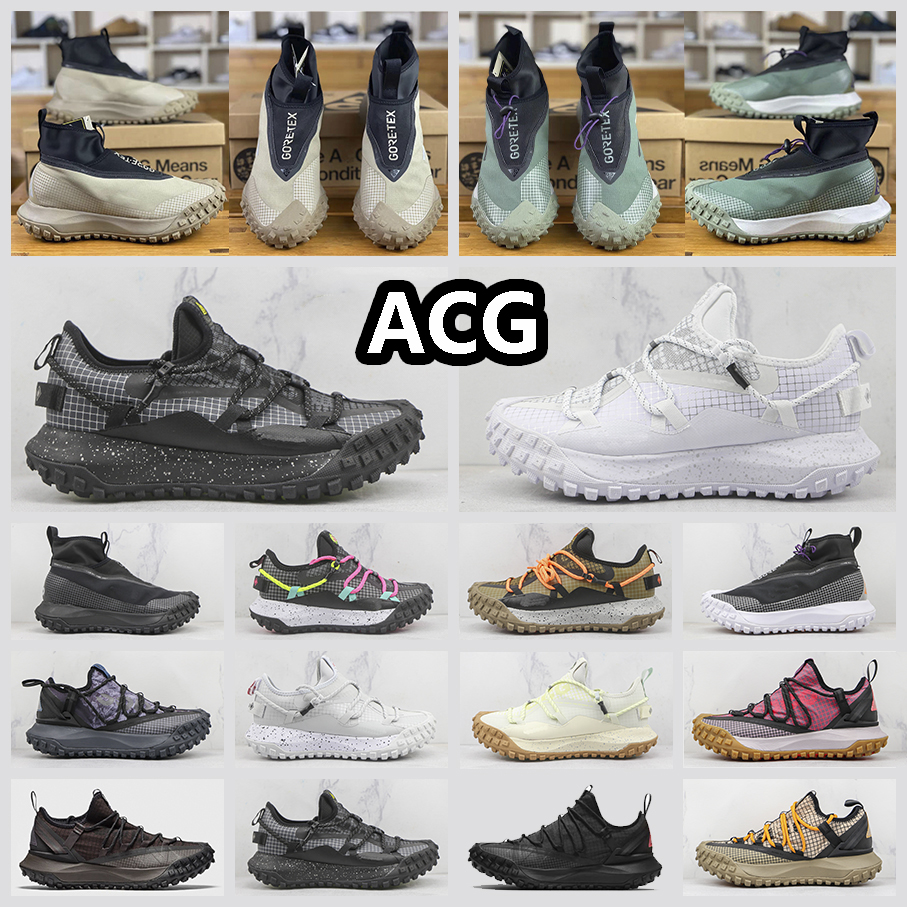 

ACG Hiking Shoes Clay Green Khaki Metallic Silver Dark Grey Sea Glass Brown Basalt Flash Crimson Green Fusion Violet Olive Trainers for Men and Women, Item#17