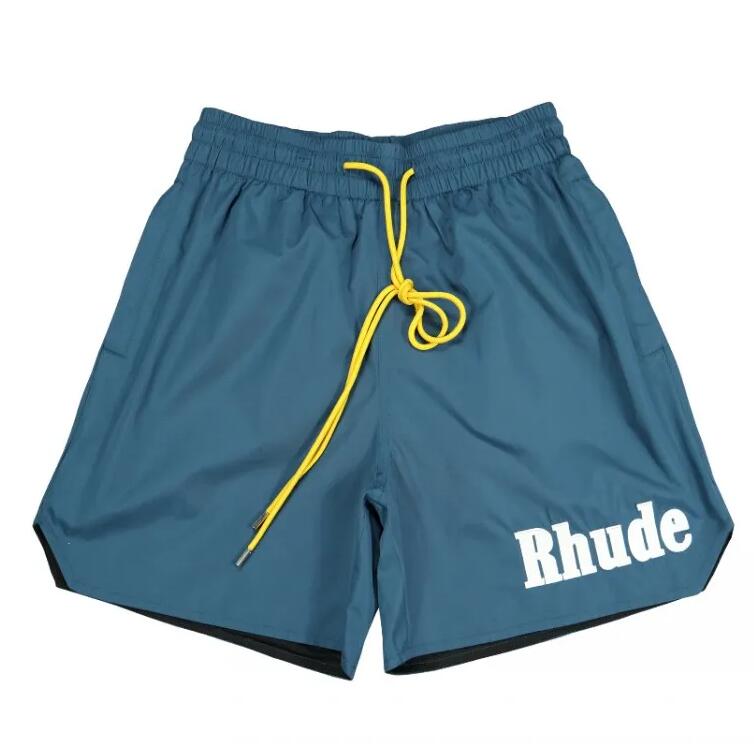 

2023 new designer shorts rhude shorts summer fashion beach pants Men women high quality street wear red blue black purple pants mens short US size:S-2XL, Q1111