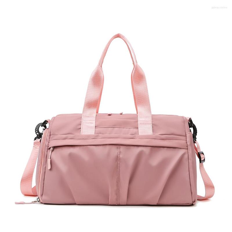 

Duffel Bags Folding Travel Bag Dry Wet Separation Fitness Waterproof Handbag Men Women Large Capacity Luggage Weekend, Black