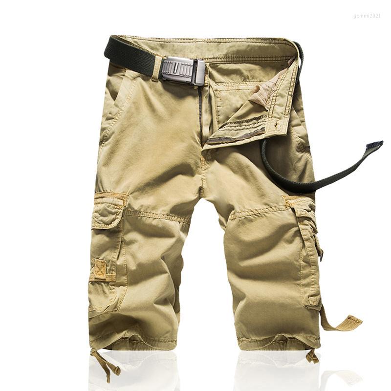 

Men's Shorts High Quality Casual Cargo Men Camouflage Mens Outwear Summer Cotton Brand Plus Size Clothing, 32yellow