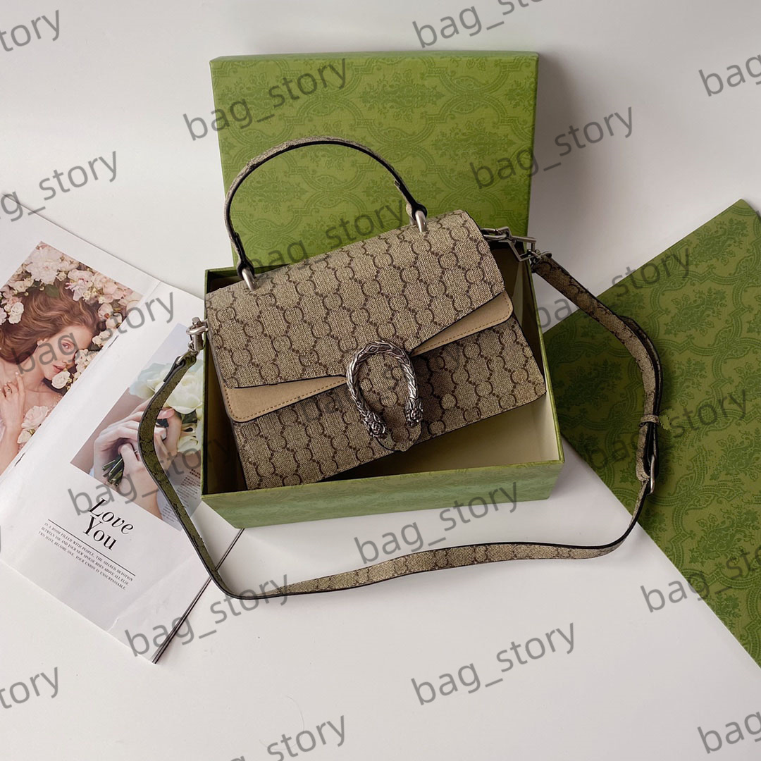 

Dionysuss Handbag Ophidia Bag Women Snake Tiger Head Closure Patchwork Luxurys Crossbody Vintage Diamonds Purse Wallet Top Handle Double Letter Clutch