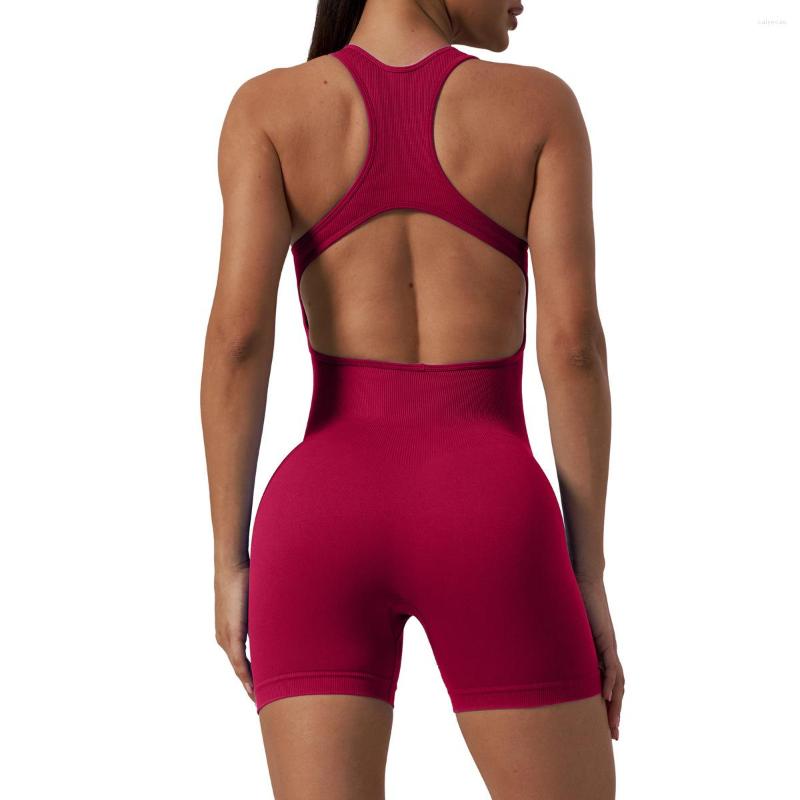 

Active Sets Women Yoga Jumpsuit Seamless One-piece Set Fitness Sport Wear Gym Suit Workout Solid Clothe For, White set