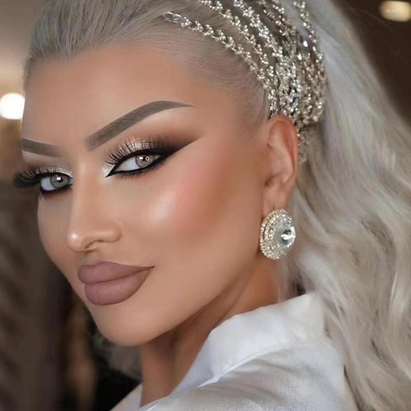 

Dangle Earrings Sexy Luxurious Rhinestone Round Shiny Crystal Fashion High-Quality Rhinestones Jewelry Accessories For Women Wholesale