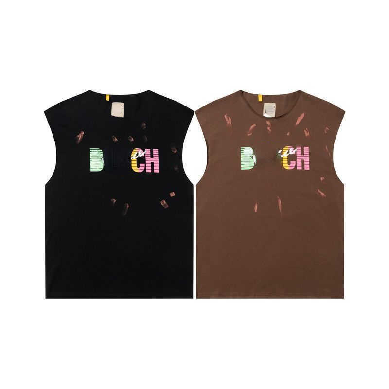 

Mens short sleeved t shirt summer sweatshirt galleryes designer Tshirt men women round neck t-shirt pullover loose polo sleeveless basketball vest, No logo white t-shirt