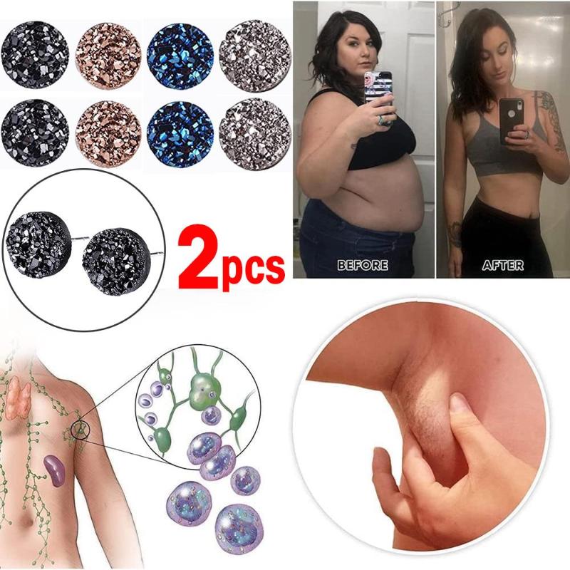 

Stud Earrings Weight Loss Magnet Earring Zircon Crystal Strong Magnetic Therapy Slimming Health Care Power Clip Party Wedding Jewelry