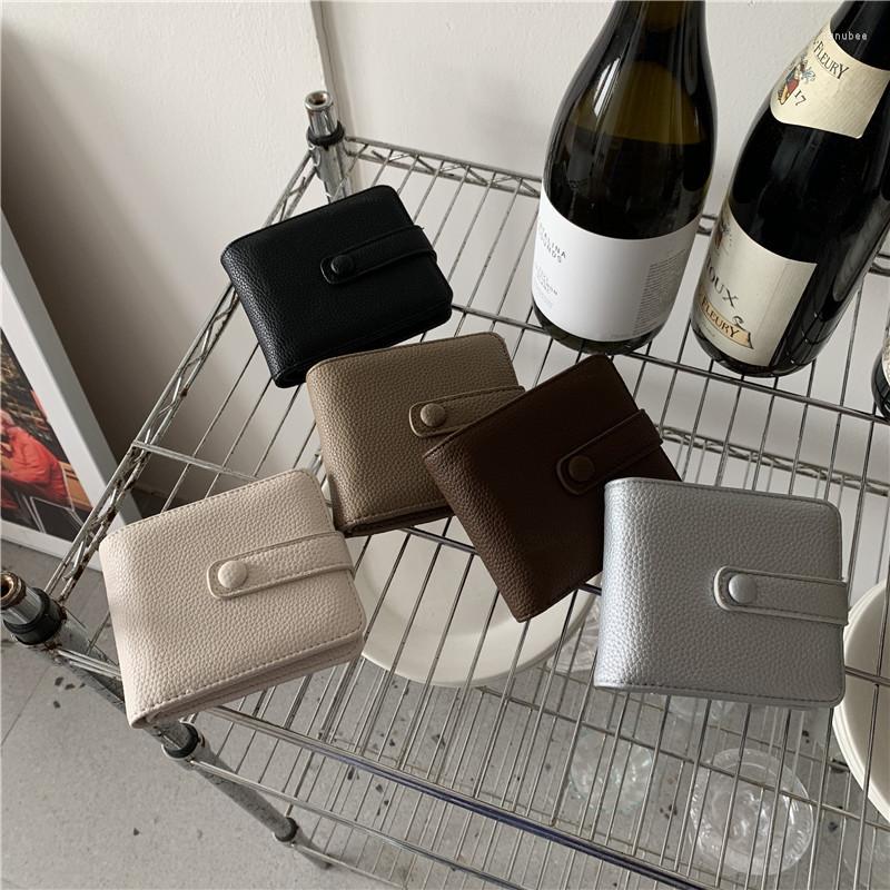 

Wallets PU Leather Wallet 2023 Korean Version ID Holder Thin Aluminium Metal Pocket Case, Beige