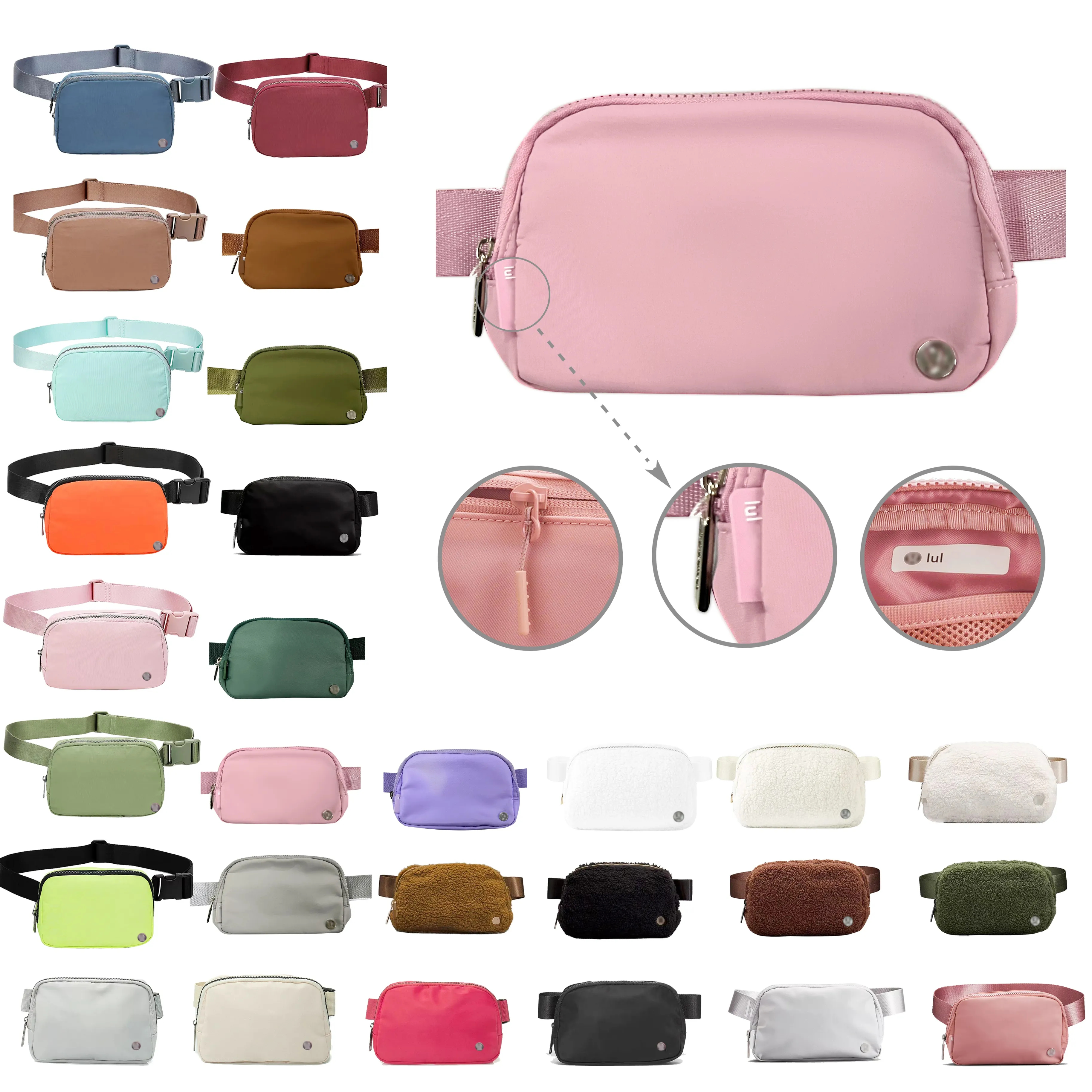 Sacs de ceinture de luxe de qualité supérieure Lulu Fanny Pack Designers Bum Chest Yoga Sac Bumbag Nylon Femmes Hommes Sacs à bandoulière Cross B