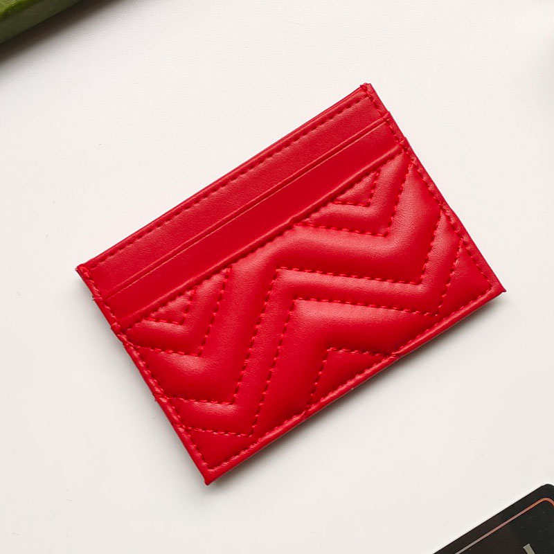

Designer Origina purse Card Holder Genuine Leather Women men Purses Men Key Ring Credit Coin Mini Wallet Bag Credit card package cowhide Gold Hardware Letter, Red
