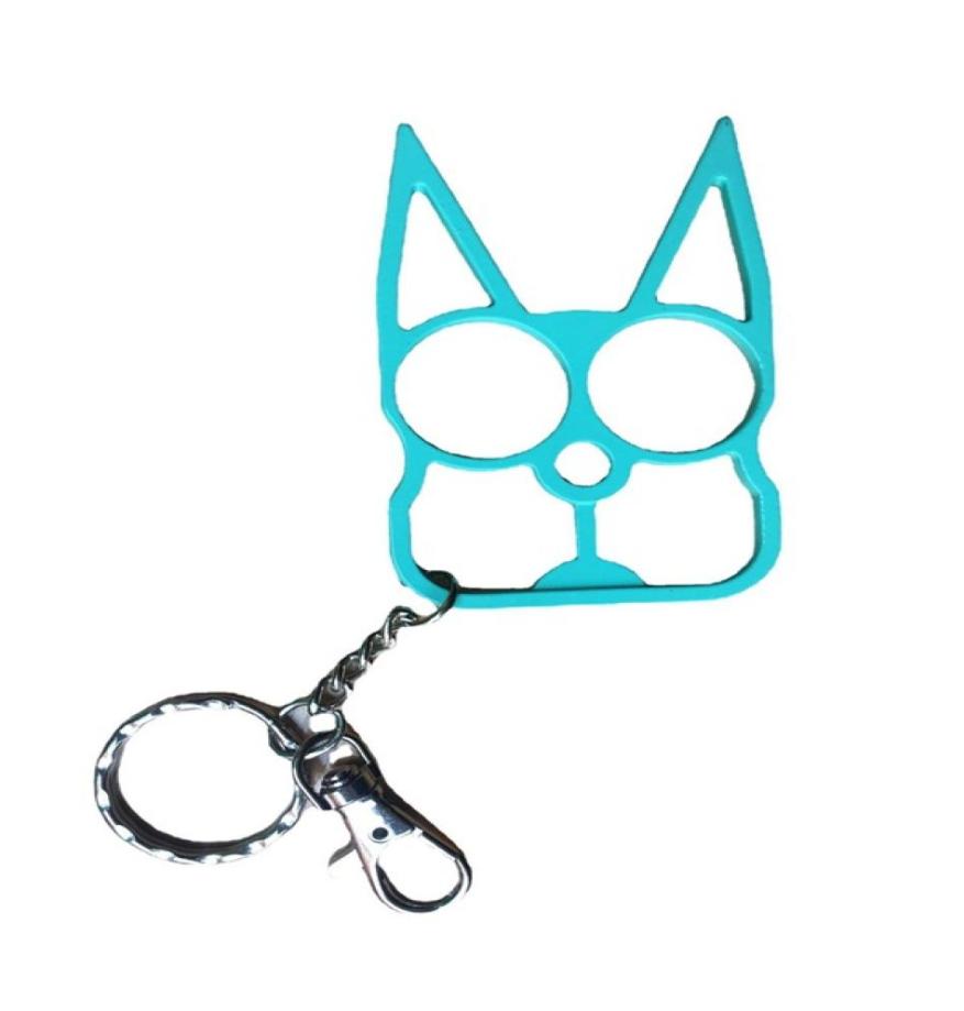 

Keychain 16 Colors Multifunctional Defense Cat Cartoon Cats Finger Tiger Set Two Buckle Selfdefense Broken Windows Pendant bottle7385837