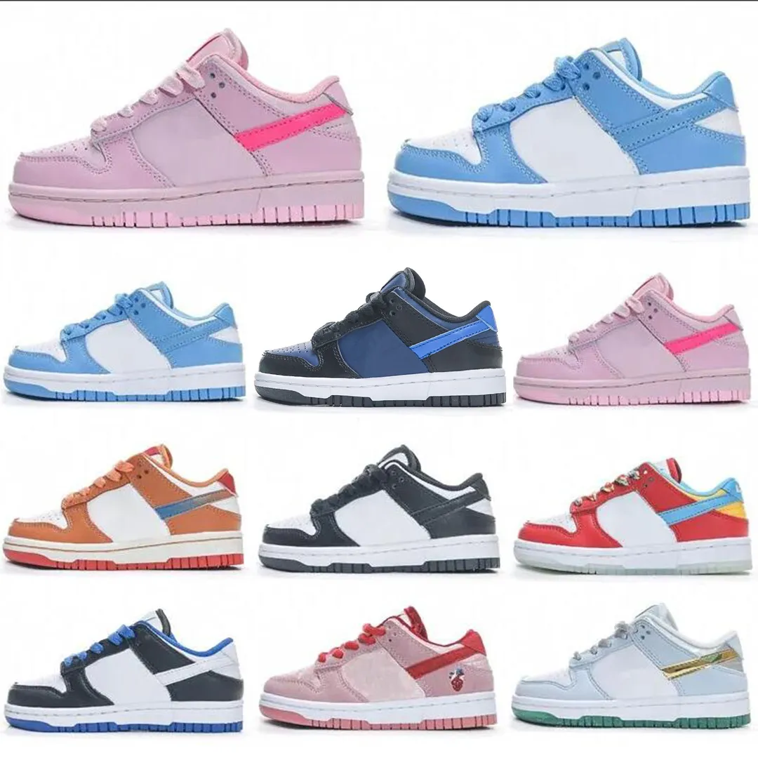 

2023 Kids Skateboarding Shoes White Black Panda Trainers Children Boys Girls Sneakers Designer Kid Youth Baby Toddler Infants For Sale Sport, As photo 6