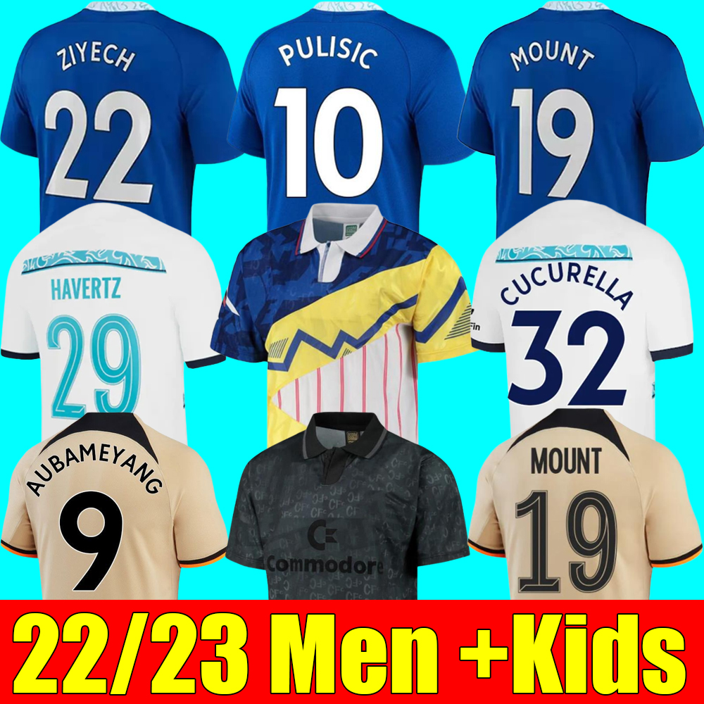

2023 CFC soccer jerseys Enzo Fernandez Mudryk Joao Felix STERLING Fofana Cucurella KOULIBALY PULISIC MOUNT KANTE 2022 Chukwuemeka football shirt 22 23 men kids kit, 22 23 home patch