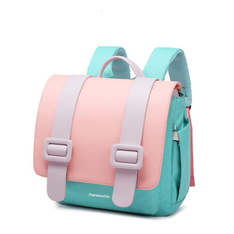 

Backpacks 2023 Campus School Bags Children Candy Color For Primary Student Girls Bag Kids Schoolbag Backpack Mochila 230412, Green-pink